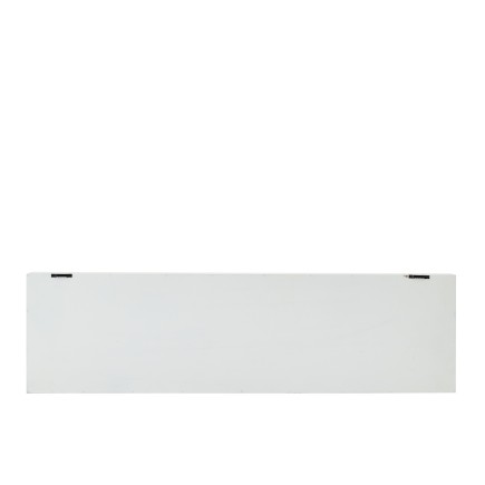 Cadre avec poissons en bois blanc 81x3x21 cm